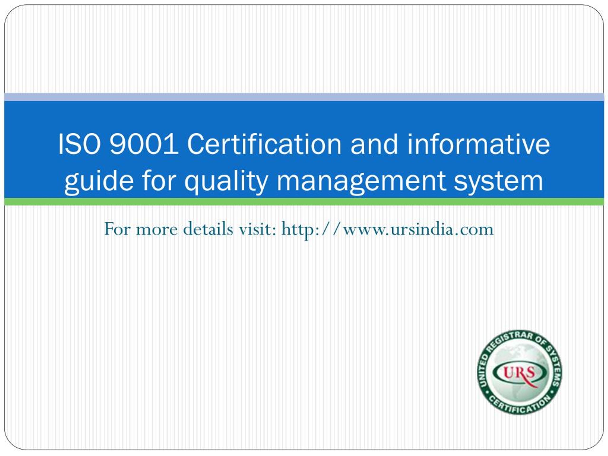 PPT - QMS ISO 9001 Certification PowerPoint Presentation, free download ...