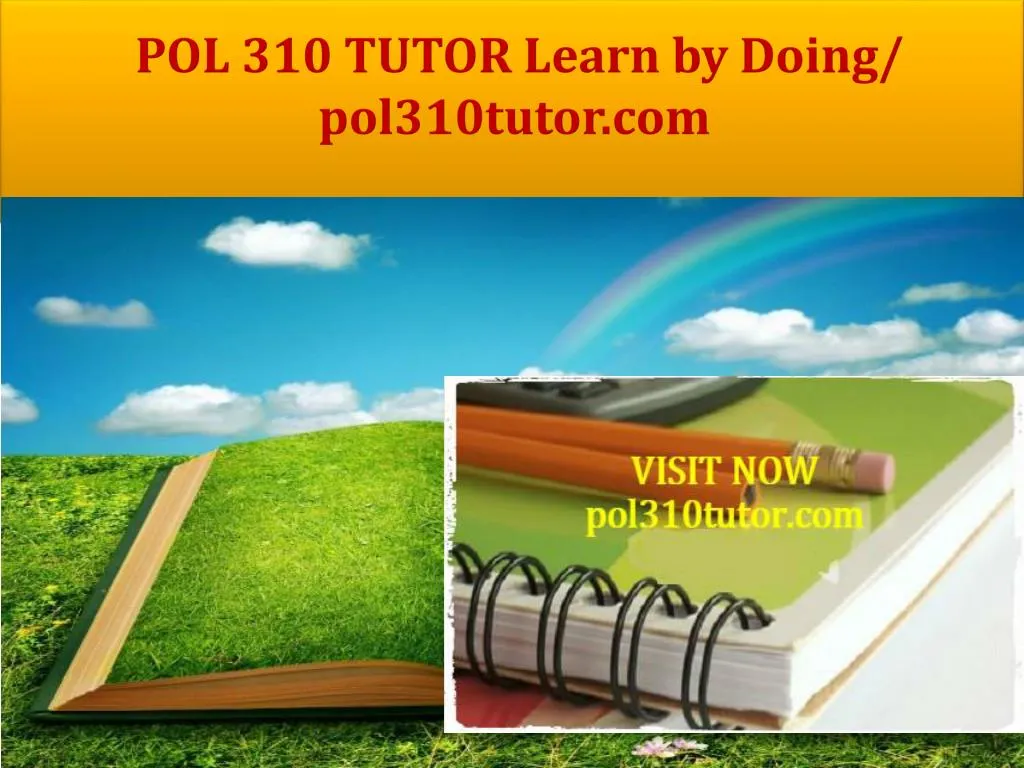 pol 310 tutor learn by doing pol310tutor com