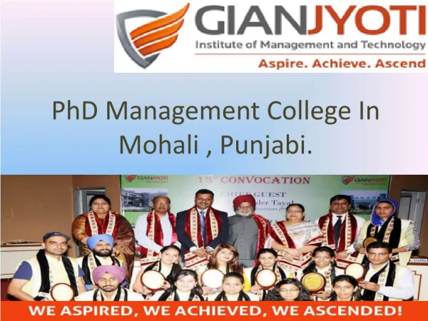 Phd In Management In Mohali