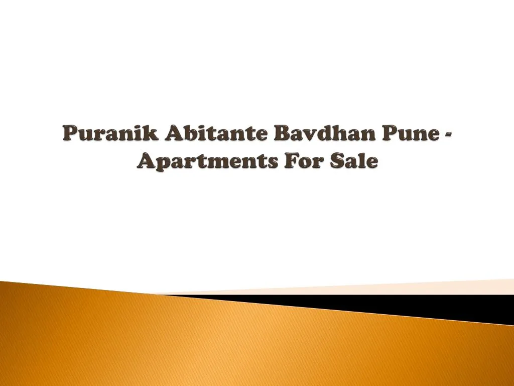 puranik abitante bavdhan pune apartments for sale
