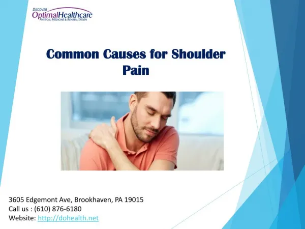 Common Causes for Shoulder Pain