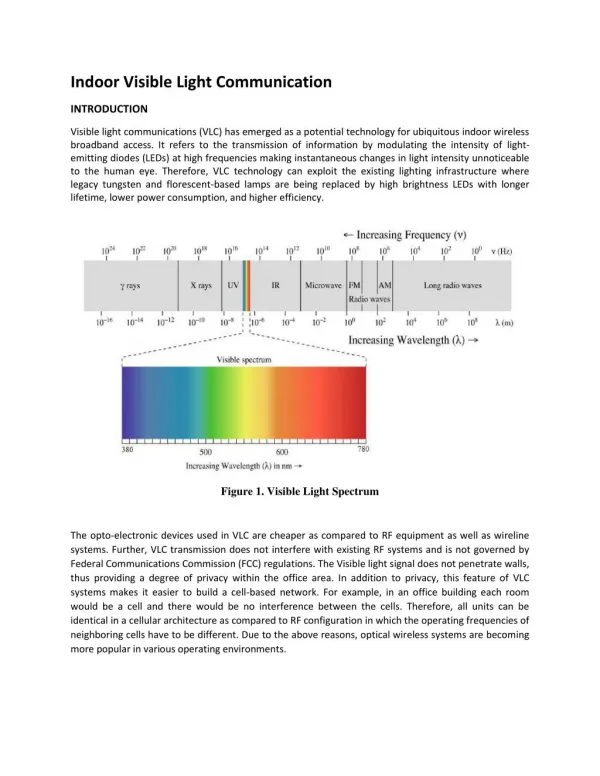 Visible Light Communication term paper