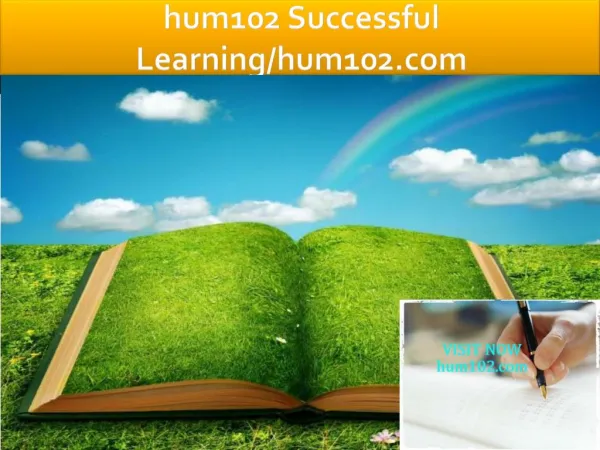 HUM102 professional tutor/hum102.com