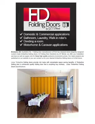 Why To Choose Folding Doors For Your Home - slide 1