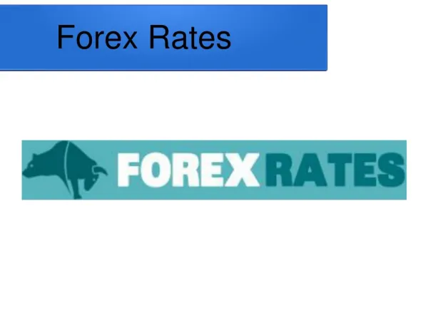 Forex Exchange Rates Basics