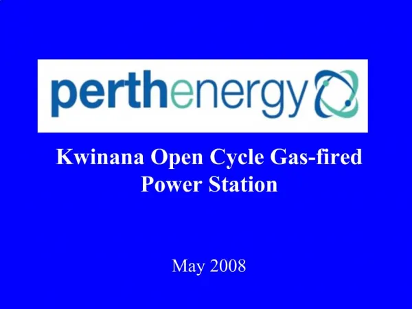 Kwinana Open Cycle Gas-fired Power Station May 2008