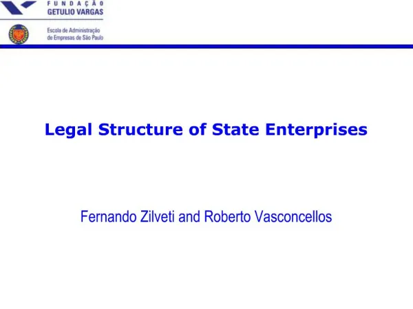 Legal Structure of State Enterprises