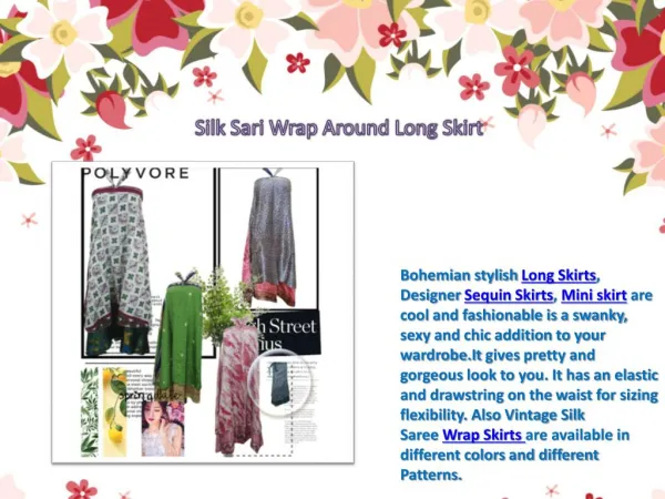 Bohemian Silk Sari Wrap Skirt