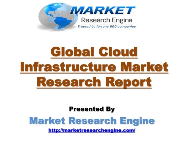 Global Cloud Infrastructure Market is Expected to Reach US$ 206.93 Billion by the end of 2020