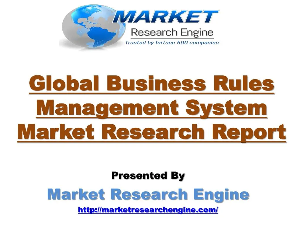 global business rules management system market research report