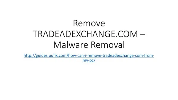 Remove tradeadexchange.com – malware removal