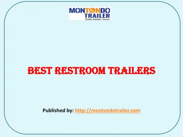 Best Restroom Trailers