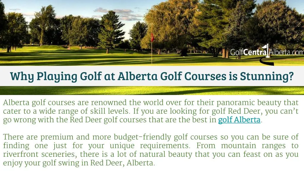 why playing golf at alberta golf courses is stunning