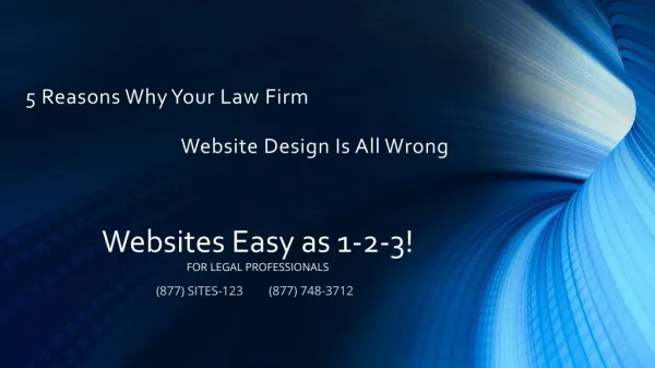 5 Reasons Why Your Law Firm Website Design is all wrong