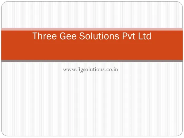 Three Gee Solutions