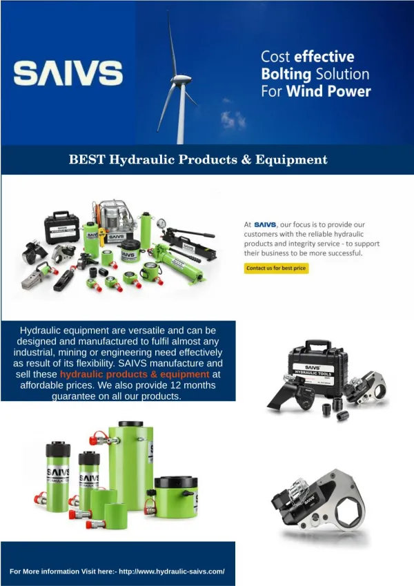 Best Hydraulic Products & Equipment