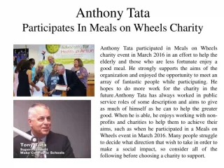 Anthony Tata Participates In Meals on Wheels Charity - slide 1
