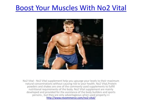 Become A Muscular Man With No2 Vital