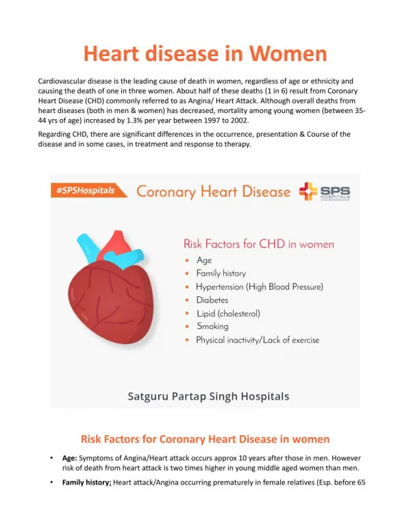 Heart disease in Women