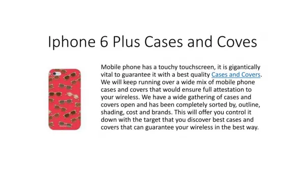 iPhone 6 Plus Cases | mobile cases and covers