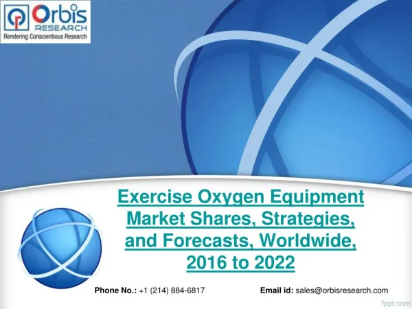Global Exercise Oxygen Equipment Market Expected to reach $2.8 Billion by 2022