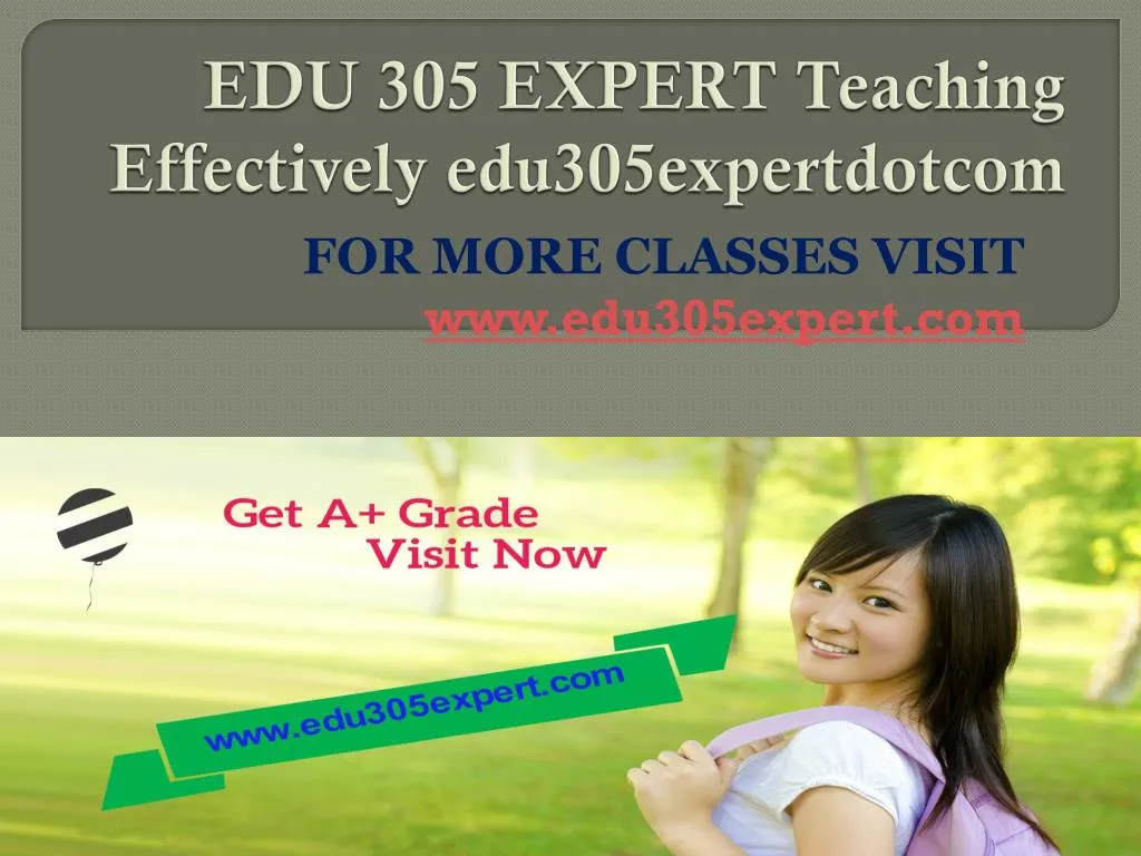 edu 305 expert teaching effectively edu305expertdotcom