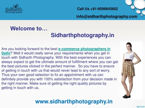 Make good selection for e commerce photographers in Delhi