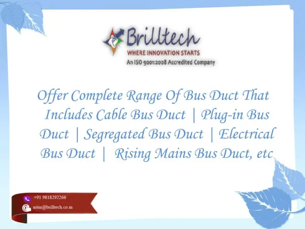Electrical Bus Duct Manufacturers