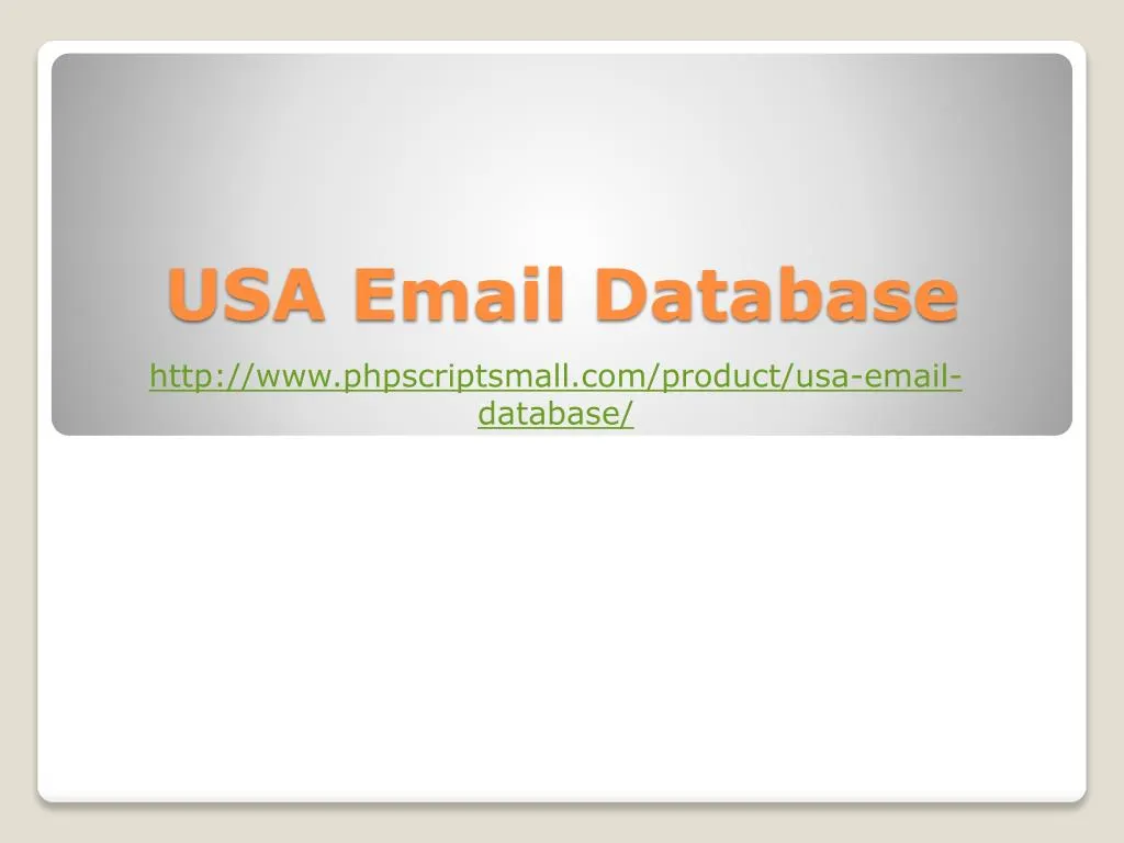 usa email database