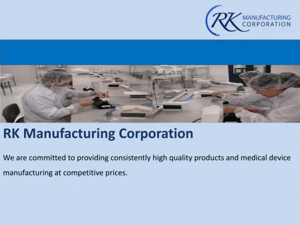 Services of medical manufacturing companies