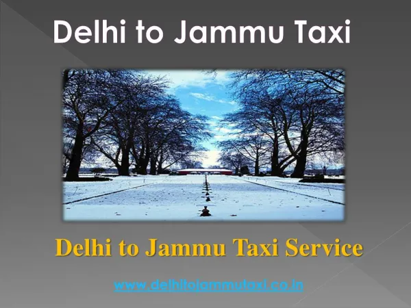 Delhi to Jammu Taxi