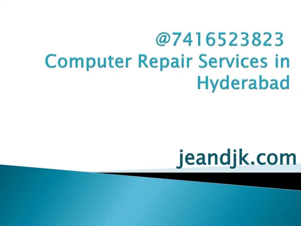 Computer Repair Services in Hyderabad