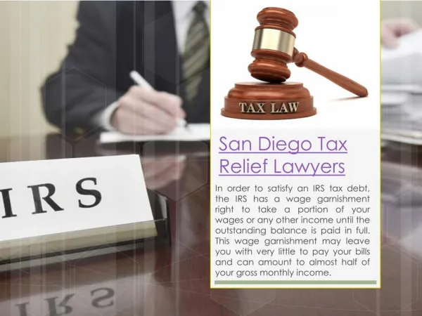 San Diego Tax Relief Lawyers