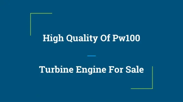Best Turbine Engines For Sale