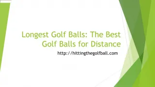 Longest golf balls - slide 1