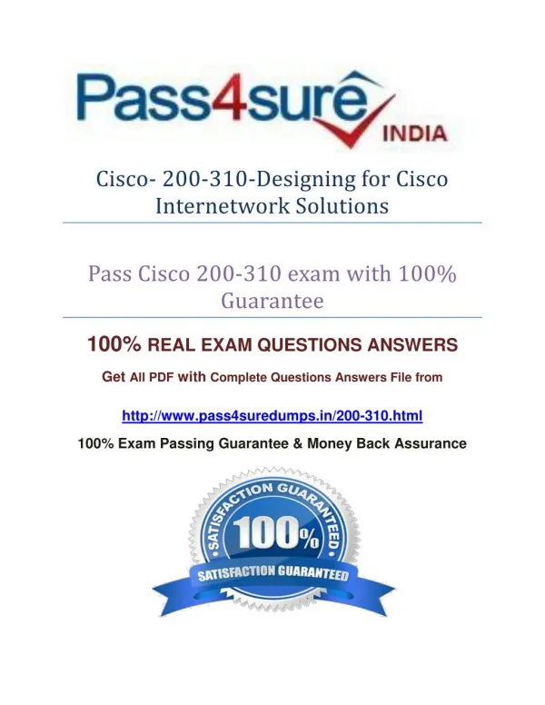 Pass4sure 200-310 Study Guide
