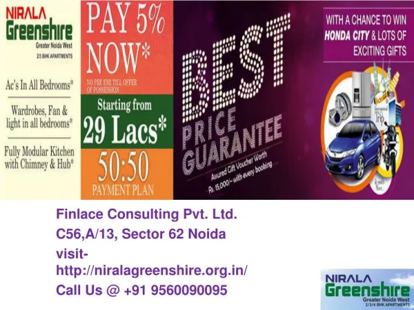 Nirala Greenshire Greater Noida Call@ 9560090095