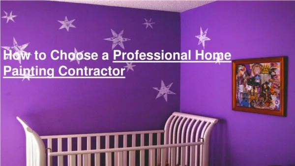How to choose a professional home painting contractor