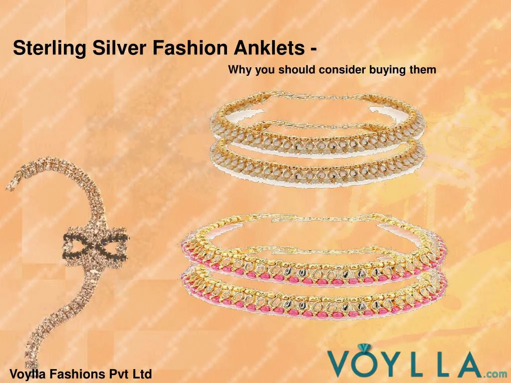 sterling silver fashion anklets