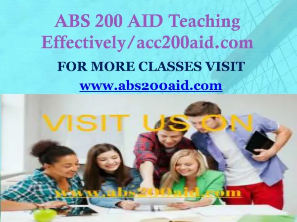 ABS 200 aid Teaching Effectively/abs200aid.com