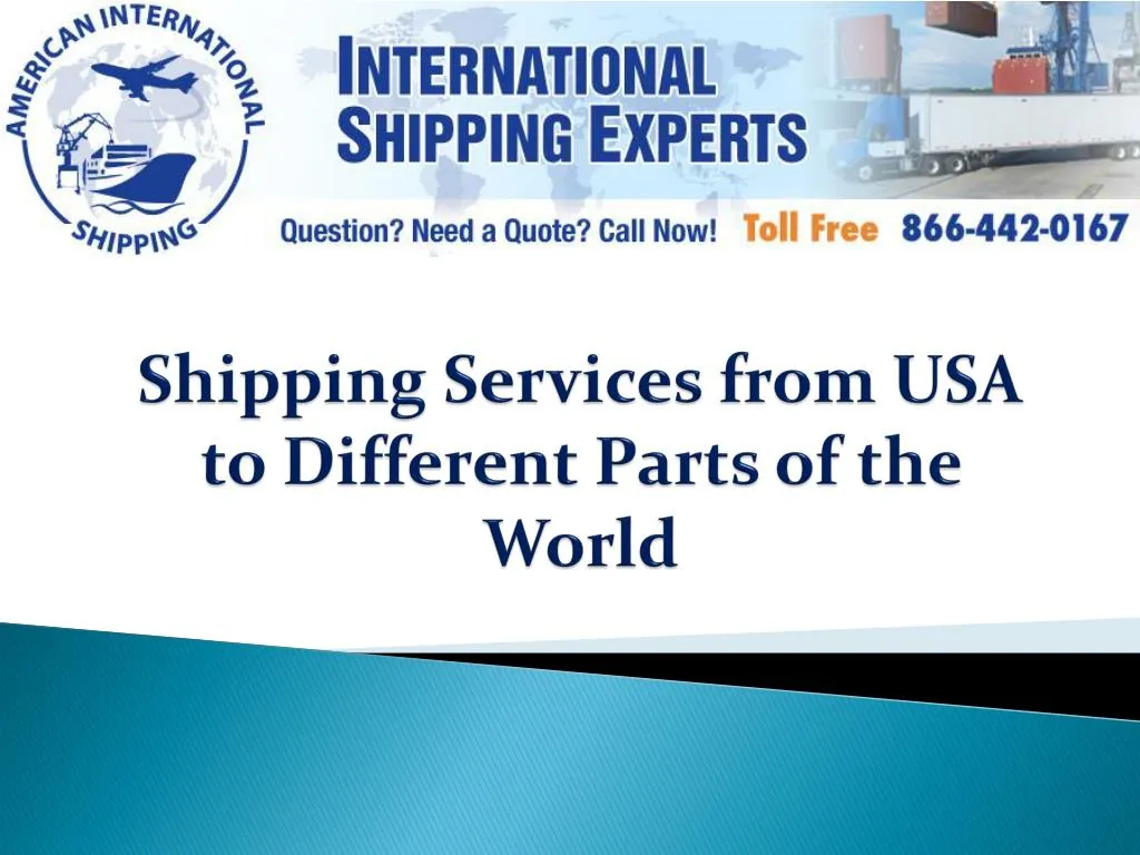 shipping services from usa to different parts of the world