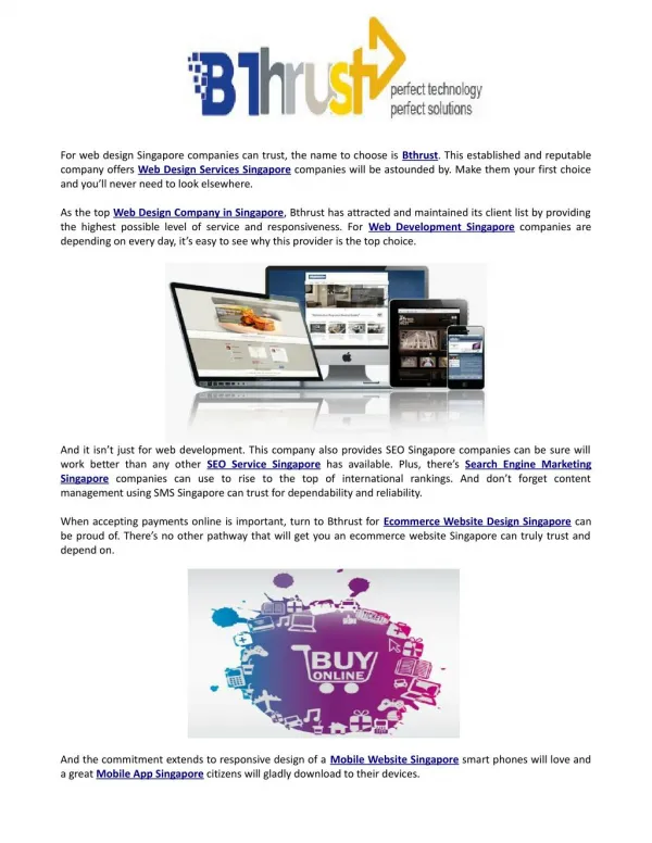 Bthrust web design and seo