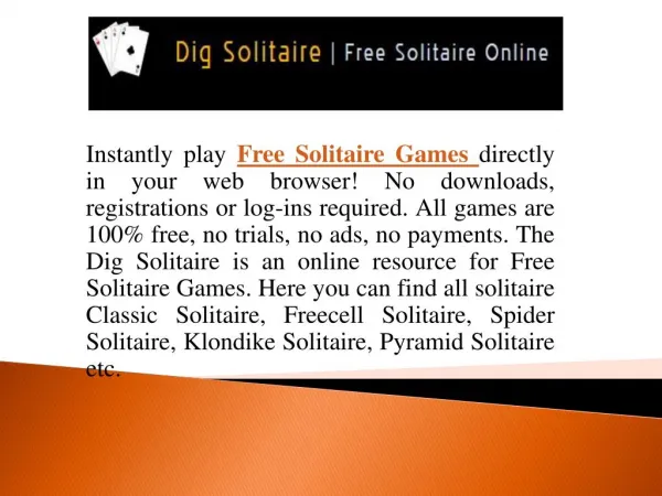 Free Solitaire Games Online