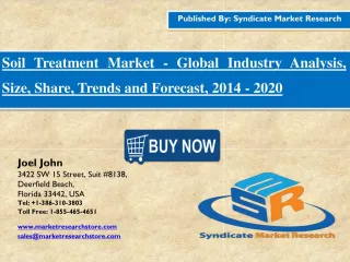 Soil Treatment Market Industry Analysis, Size, Share, Trends and Forecast, 2016 - 2020