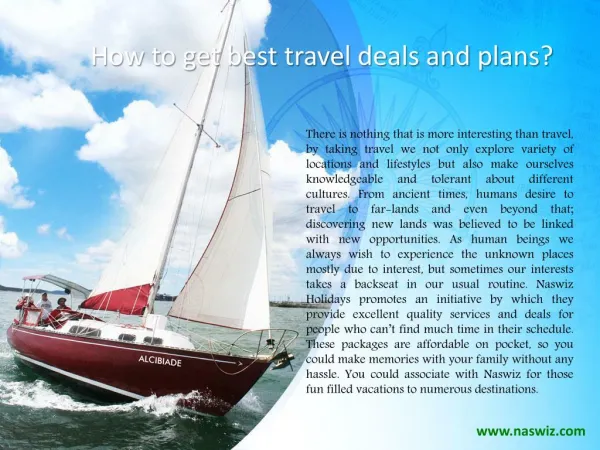 Naswiz Holidays Complaints & Reviews - How to get best travel deals and plans?