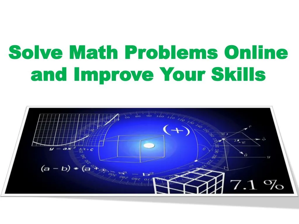 solve math problems online and improve your skills