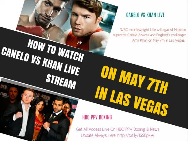 Canelo vs Khan Live