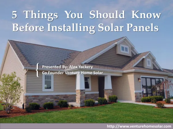 5 Things You Should Know Before Installing Solar Panels