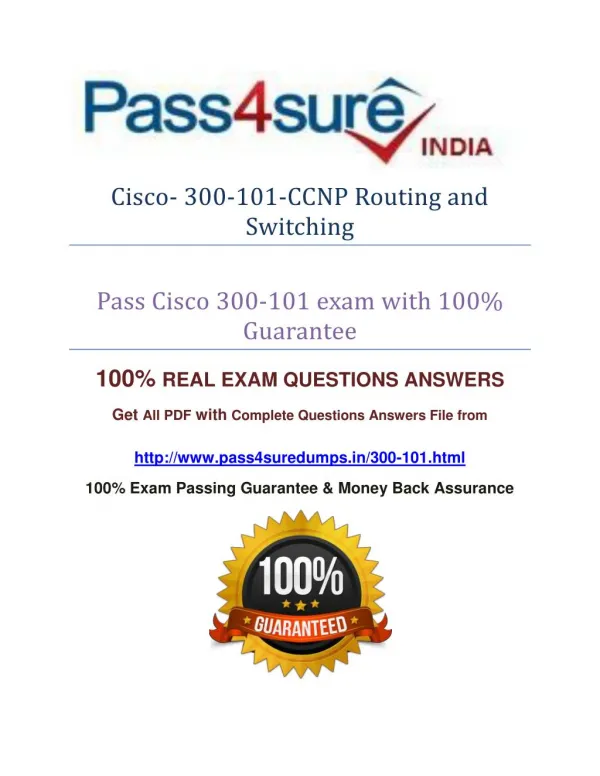 Pass4sure 300-101 CCNP Routing and Switching Exam Question