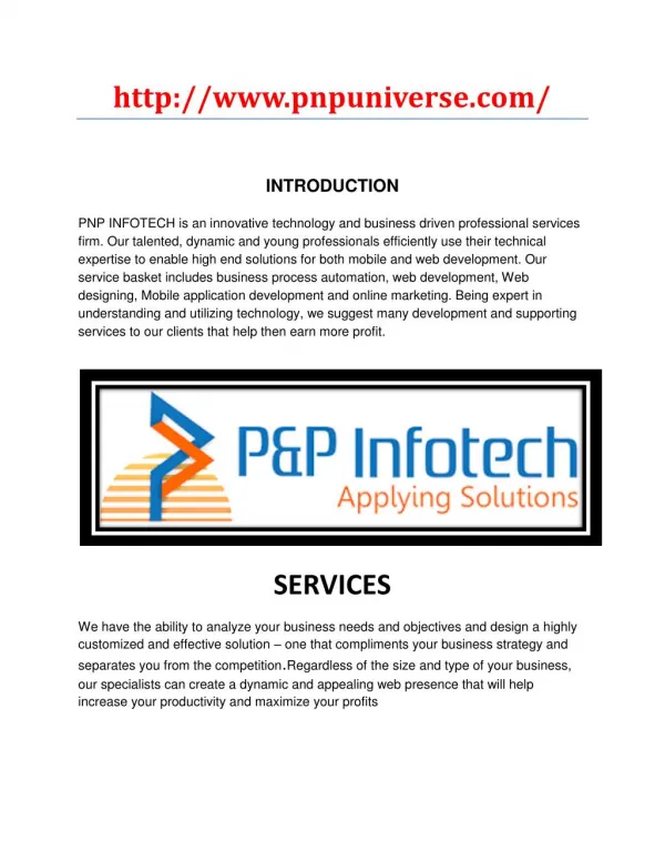 Pnp universe-Web Design And Development indore
